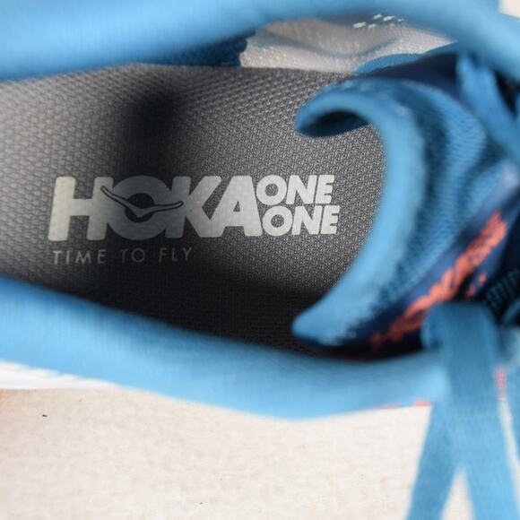 Women's Hoka One One Carbon X Teal & Peach Athletic Shoes Sz 7.5/ 39.3 F272191 - Picture 13 of 16